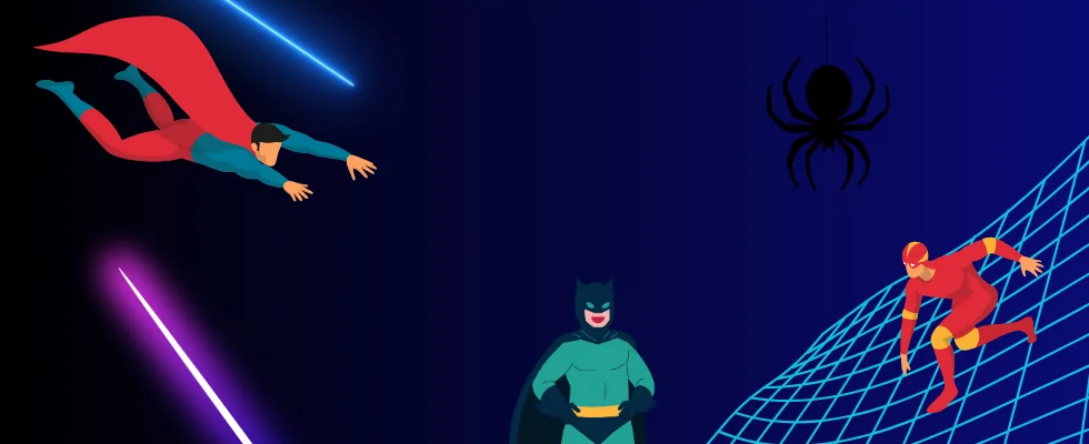 Banner bonusowy Marvel Casino z ofertą powitalną dla nowych graczy!